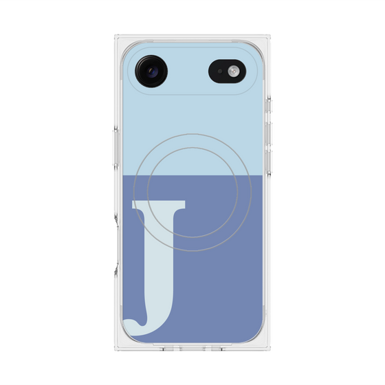 Premium Square Case with MagSafe［ Original - initial two tone - J blue ］