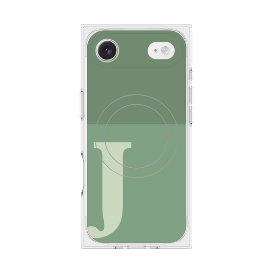 Premium Square Case with MagSafe［ Original - initial two tone - J green ］