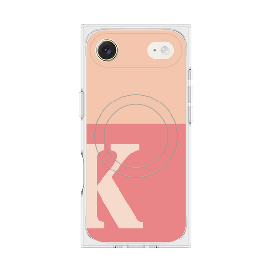 Premium Square Case with MagSafe［ Original - initial two tone - K pink ］