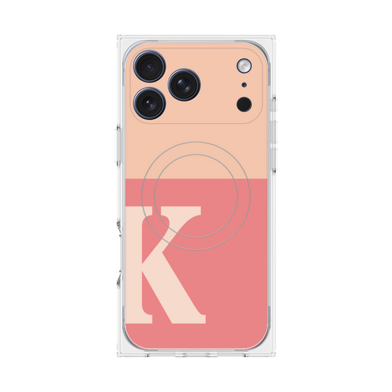 Premium Square Case with MagSafe［ Original - initial two tone - K pink ］