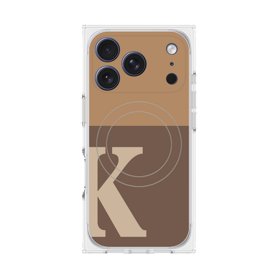 Premium Square Case with MagSafe［ Original - initial two tone - K brown ］