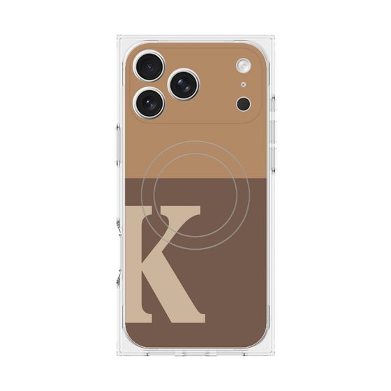 Premium Square Case with MagSafe［ Original - initial two tone - K brown ］