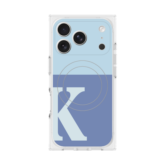 Premium Square Case with MagSafe［ Original - initial two tone - K blue ］