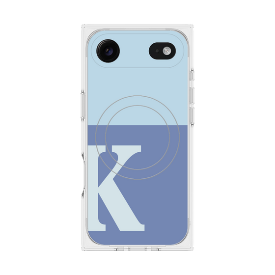 Premium Square Case with MagSafe［ Original - initial two tone - K blue ］