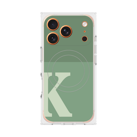 Premium Square Case with MagSafe［ Original - initial two tone - K green ］
