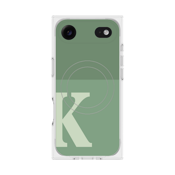 Premium Square Case with MagSafe［ Original - initial two tone - K green ］