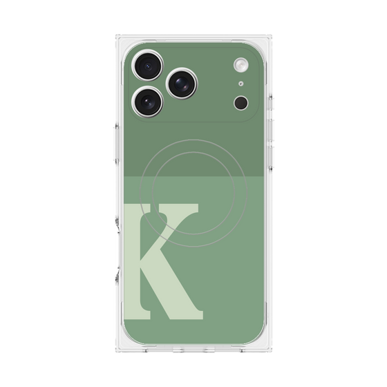 Premium Square Case with MagSafe［ Original - initial two tone - K green ］