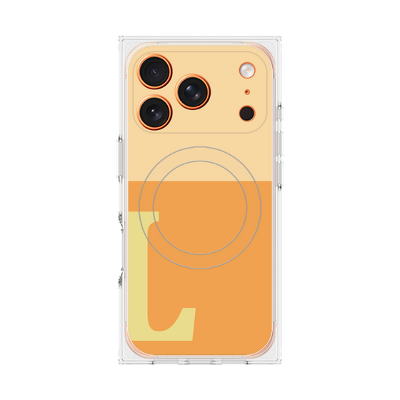 Premium Square Case with MagSafe［ Original - initial two tone - L orange ］