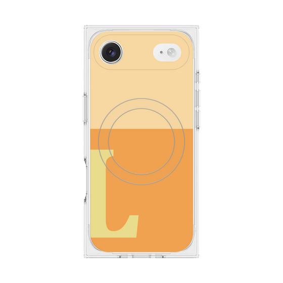 Premium Square Case with MagSafe［ Original - initial two tone - L orange ］