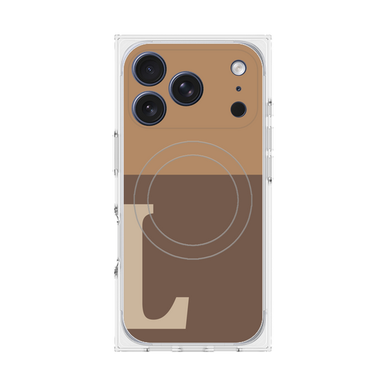 Premium Square Case with MagSafe［ Original - initial two tone - L brown ］