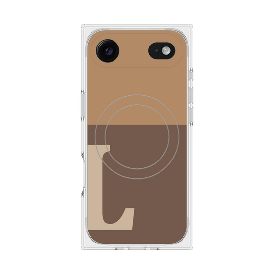 Premium Square Case with MagSafe［ Original - initial two tone - L brown ］