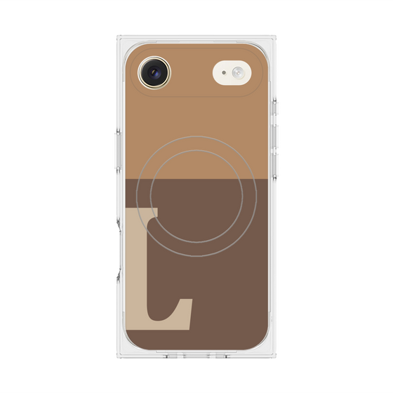 Premium Square Case with MagSafe［ Original - initial two tone - L brown ］