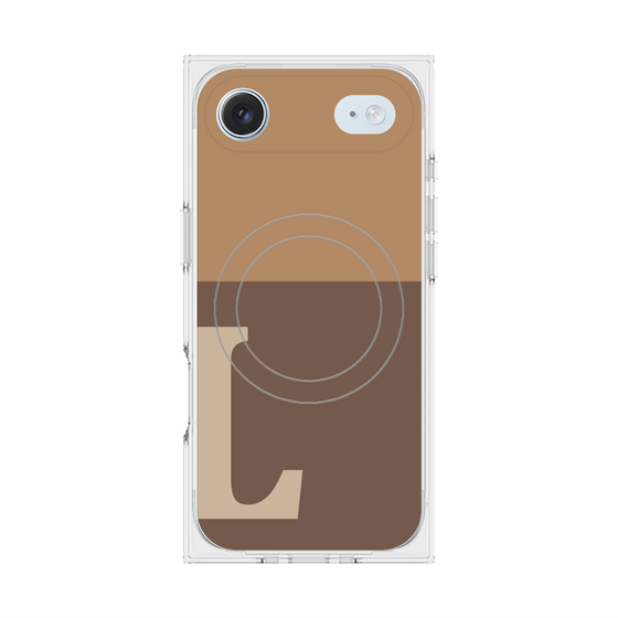 Premium Square Case with MagSafe［ Original - initial two tone - L brown ］