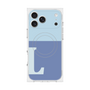 Premium Square Case with MagSafe［ Original - initial two tone - L blue ］