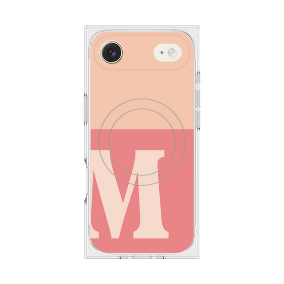 Premium Square Case with MagSafe［ Original - initial two tone - M pink ］