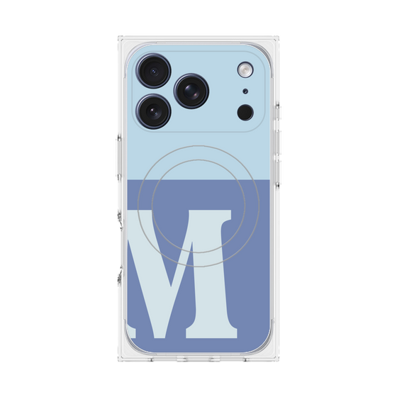 Premium Square Case with MagSafe［ Original - initial two tone - M blue ］