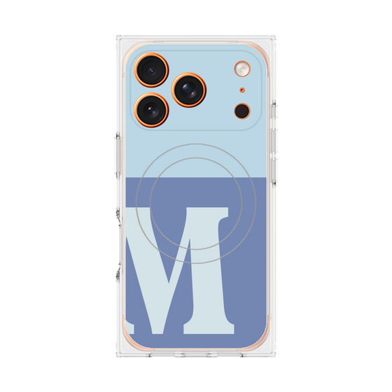 Premium Square Case with MagSafe［ Original - initial two tone - M blue ］