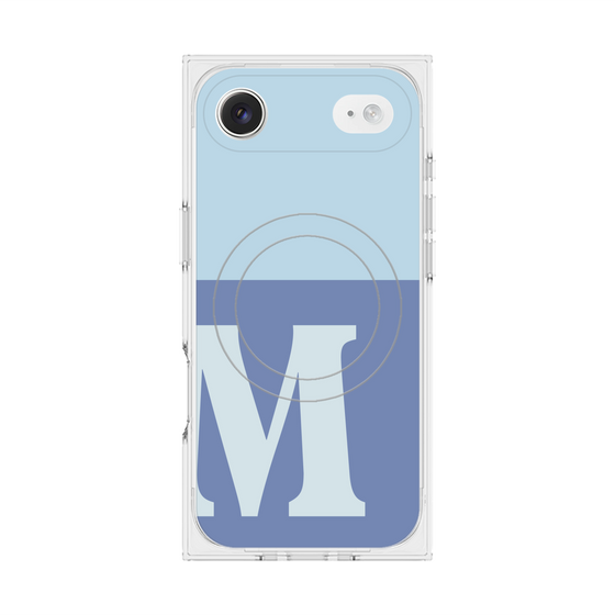 Premium Square Case with MagSafe［ Original - initial two tone - M blue ］