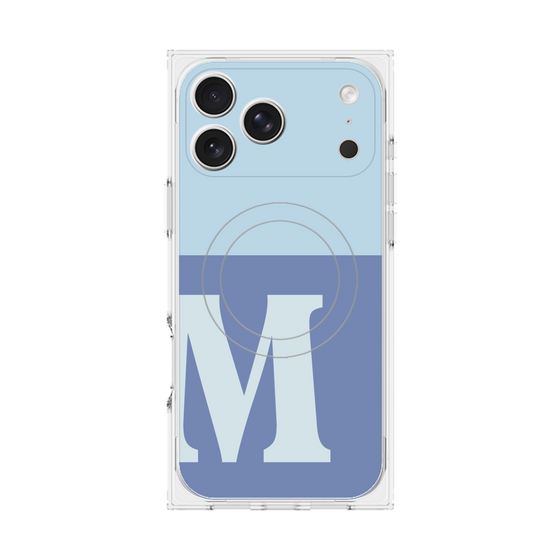 Premium Square Case with MagSafe［ Original - initial two tone - M blue ］