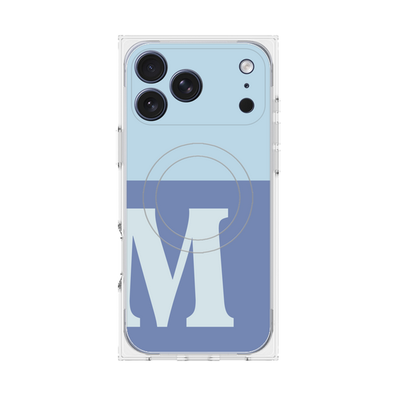 Premium Square Case with MagSafe［ Original - initial two tone - M blue ］