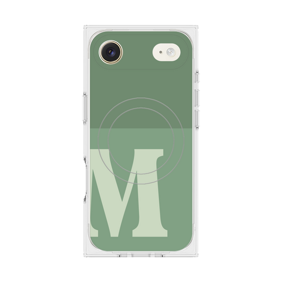 Premium Square Case with MagSafe［ Original - initial two tone - M green ］