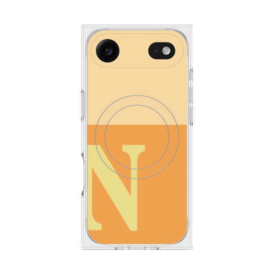 Premium Square Case with MagSafe［ Original - initial two tone - N orange ］