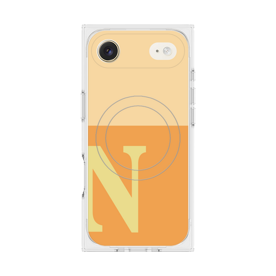 Premium Square Case with MagSafe［ Original - initial two tone - N orange ］