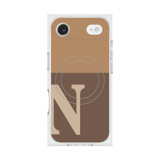 Premium Square Case with MagSafe［ Original - initial two tone - N brown ］
