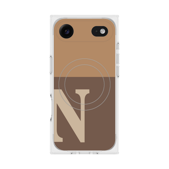 Premium Square Case with MagSafe［ Original - initial two tone - N brown ］