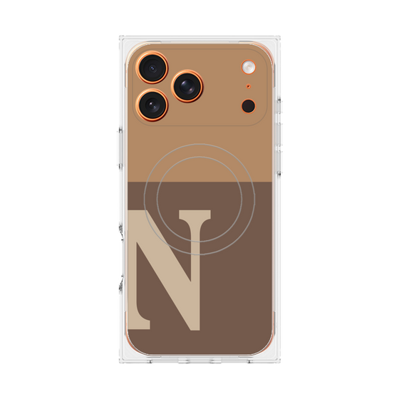 Premium Square Case with MagSafe［ Original - initial two tone - N brown ］