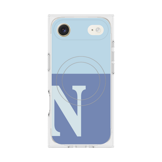 Premium Square Case with MagSafe［ Original - initial two tone - N blue ］