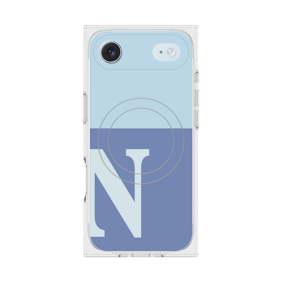 Premium Square Case with MagSafe［ Original - initial two tone - N blue ］