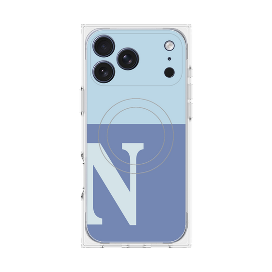 Premium Square Case with MagSafe［ Original - initial two tone - N blue ］