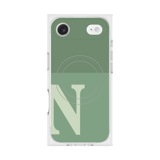 Premium Square Case with MagSafe［ Original - initial two tone - N green ］