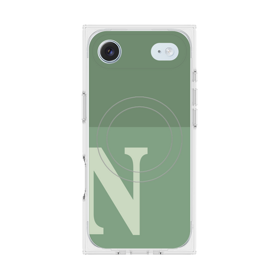 Premium Square Case with MagSafe［ Original - initial two tone - N green ］