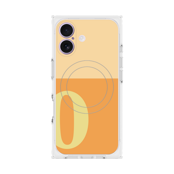 Premium Square Case with MagSafe［ Original - initial two tone - O orange ］