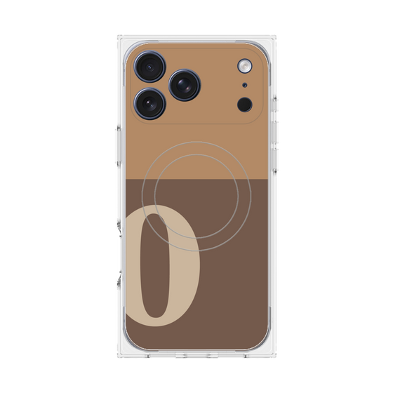 Premium Square Case with MagSafe［ Original - initial two tone - O brown ］