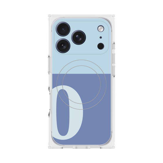 Premium Square Case with MagSafe［ Original - initial two tone - O blue ］