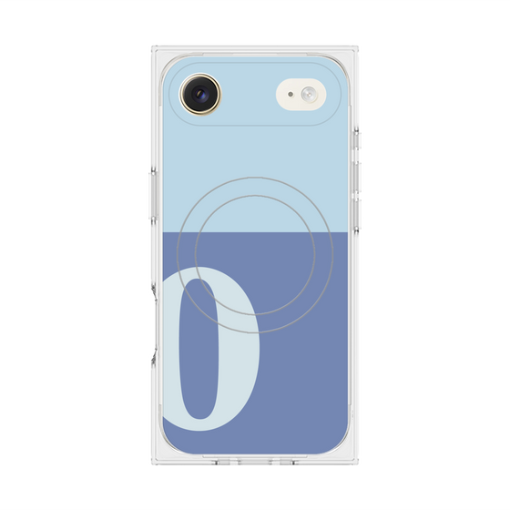 Premium Square Case with MagSafe［ Original - initial two tone - O blue ］