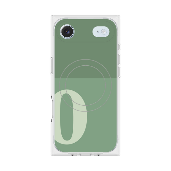 Premium Square Case with MagSafe［ Original - initial two tone - O green ］