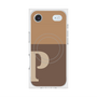 Premium Square Case with MagSafe［ Original - initial two tone - P brown ］
