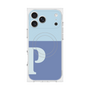 Premium Square Case with MagSafe［ Original - initial two tone - P blue ］