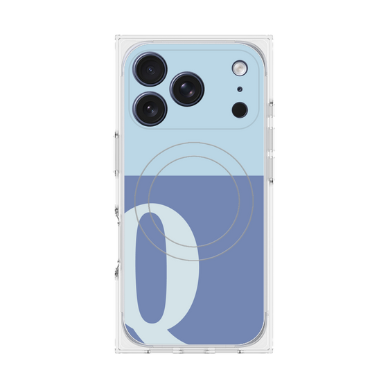 Premium Square Case with MagSafe［ Original - initial two tone - Q blue ］