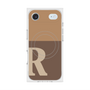 Premium Square Case with MagSafe［ Original - initial two tone - R brown ］