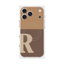 Premium Square Case with MagSafe［ Original - initial two tone - R brown ］