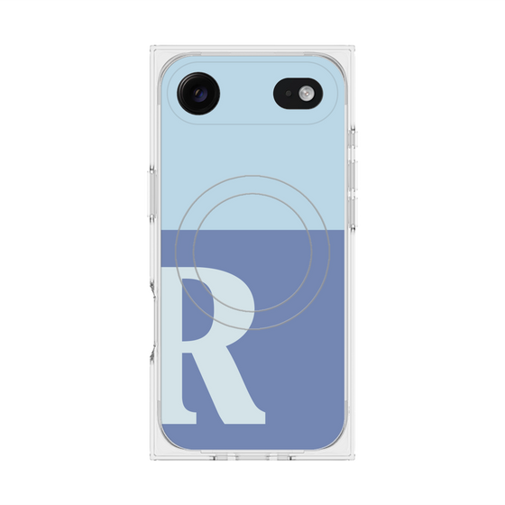 Premium Square Case with MagSafe［ Original - initial two tone - R blue ］