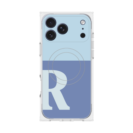 Premium Square Case with MagSafe［ Original - initial two tone - R blue ］