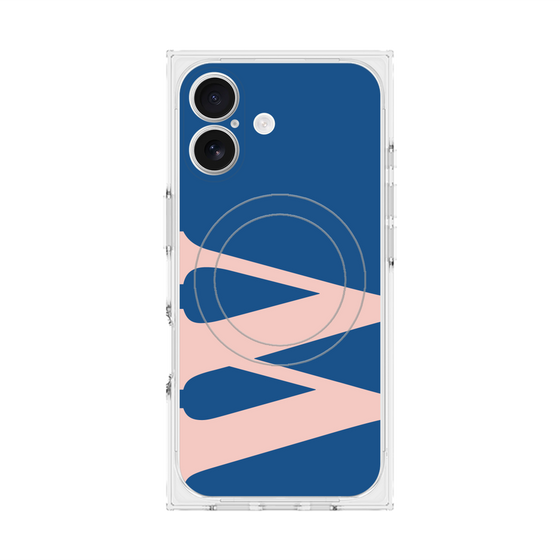 Premium Square Case with MagSafe［ Original - initial color - W navy ］