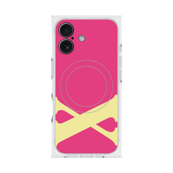 Premium Square Case with MagSafe［ Original - initial color - X pink ］