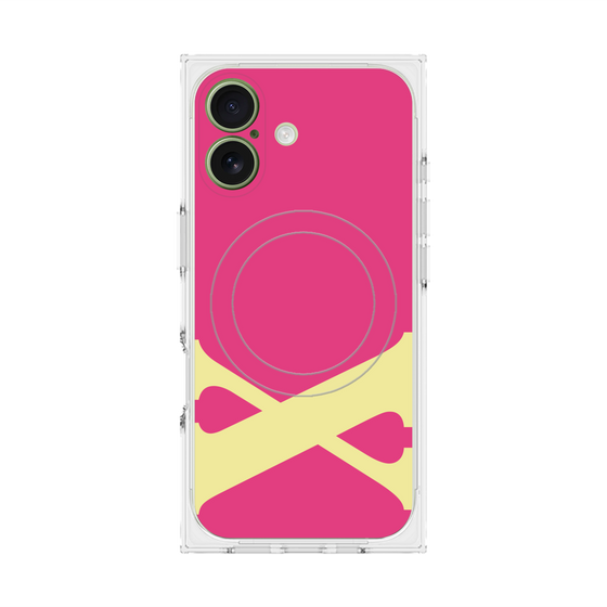 Premium Square Case with MagSafe［ Original - initial color - X pink ］